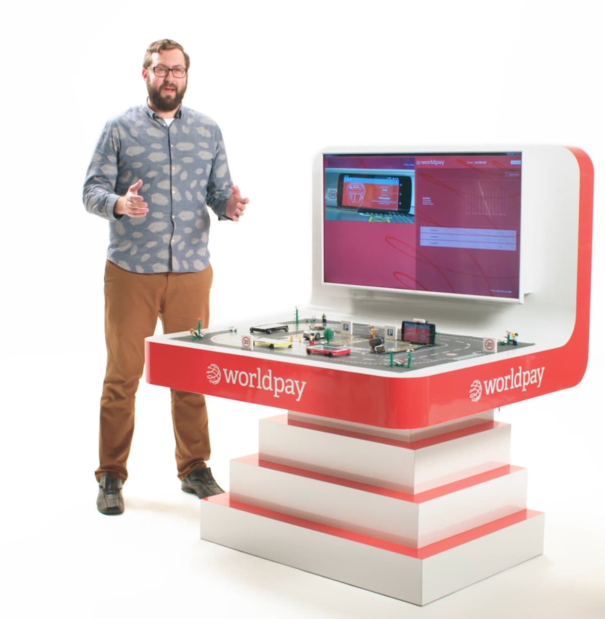 Kevin Gordon presenting the Worldpay smart parking demo